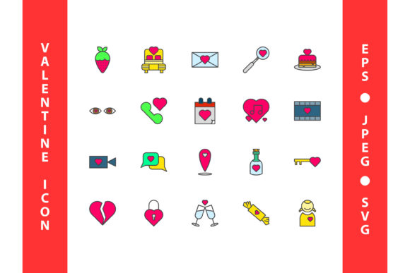 A Designer's Review of Valentine s Day Icon Set Graphics