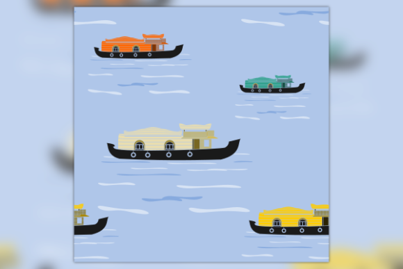A Pattern Review: Indian Keralan Houseboat Graphics