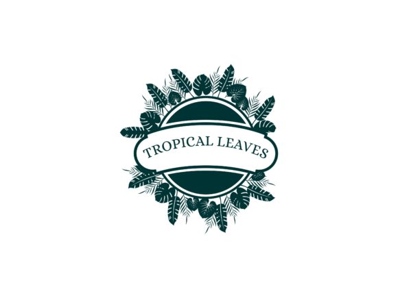 A Tropical Circle Border for Blog Graphics and Logo Designs