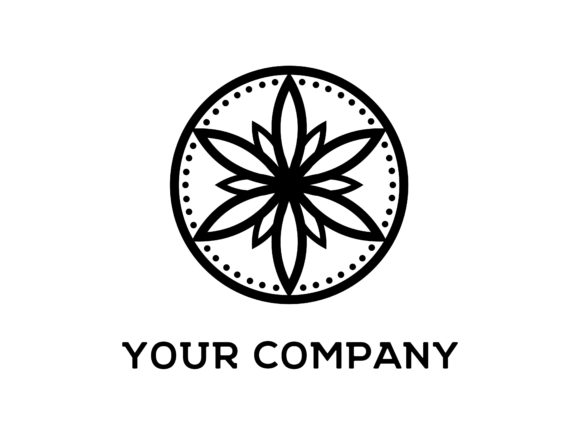 A Versatile Simple Mandala Leaf Graphic for Crafting & Logos