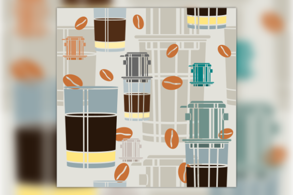 A Vietnam Coffee & Mug Pattern for Polished Website Graphics