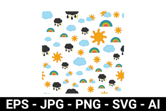 An Editorial Review of a Weather Cartoon Seamless Pattern