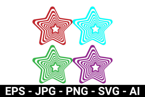 Evaluating the Striped Colorful Star Embroidery Design