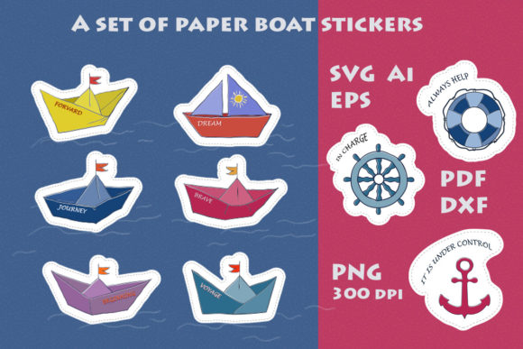 Paper Boat Graphics for Crafts & Creative Publishing