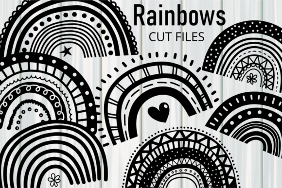 Rainbow Doodles: A Graphic Design Asset for Crafted Brands