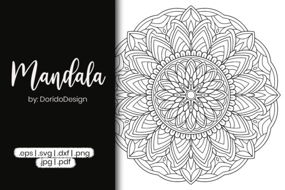 Relaxing Mandala Coloring Pages for Graphics and Commercial Projects