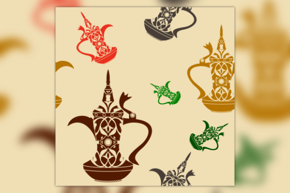 The Dallah Arab Coffee Pot Pattern: A Graphics Asset for Seasonal Collections